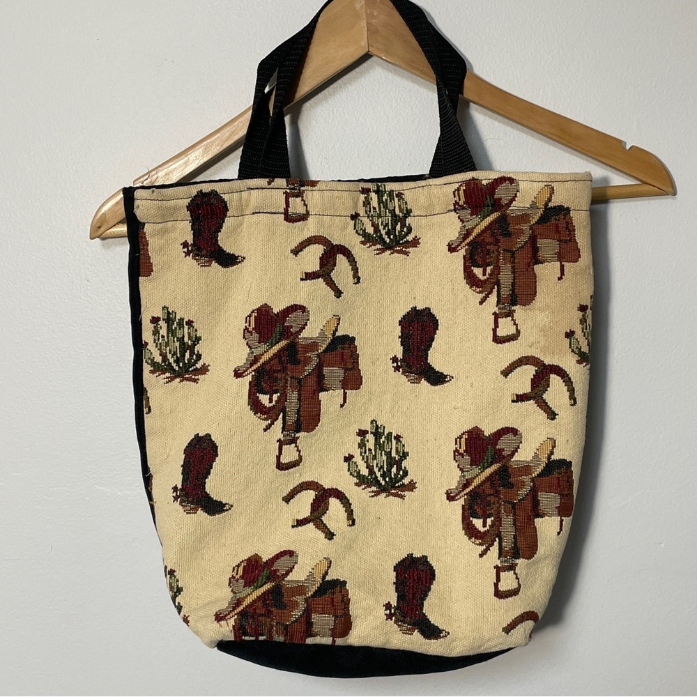 Equestrian Tapestry Tote‎ Handbag